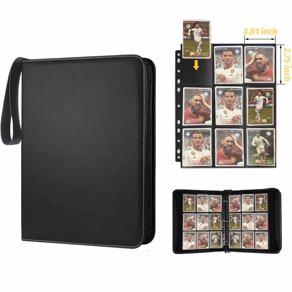 Trading Card Binder - สมุดใส่การ์ด 9 ช่อง แบบสองด้าน พร้อมซองใส่การ์ด 50