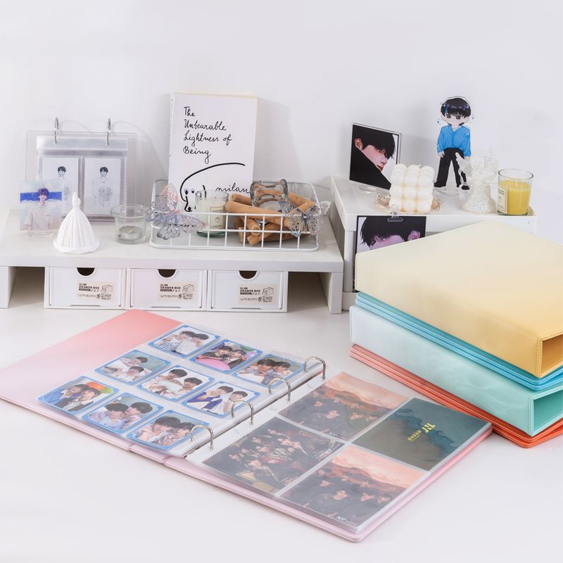 Pokemon Binder Card - อัลบั้มรูปภาพแบบแฟ้ม 4 ห่วง ทรง D-Shape หนัง