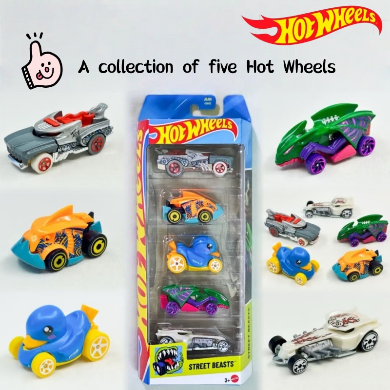 Hot Wheels Car Track Sets - Hotwheels โลหะผสมรถวิ่งขนาดเล็กห้าแพ็คจําลองติดตามรุ่นของเล่น Non-วิทยุควบคุม Play ยานพาหนะสําหรับเด็ก