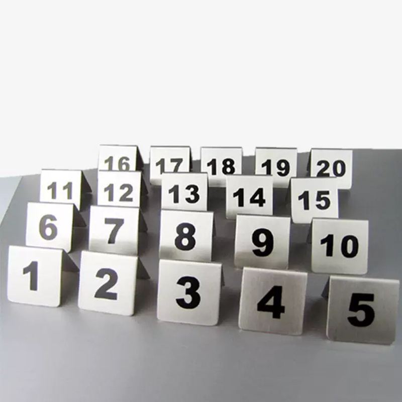 ป้ายเลขโต๊ะสแตนเลสสองด้าน ป้าย - Graded Card Display บทวิจารณ์และราคา