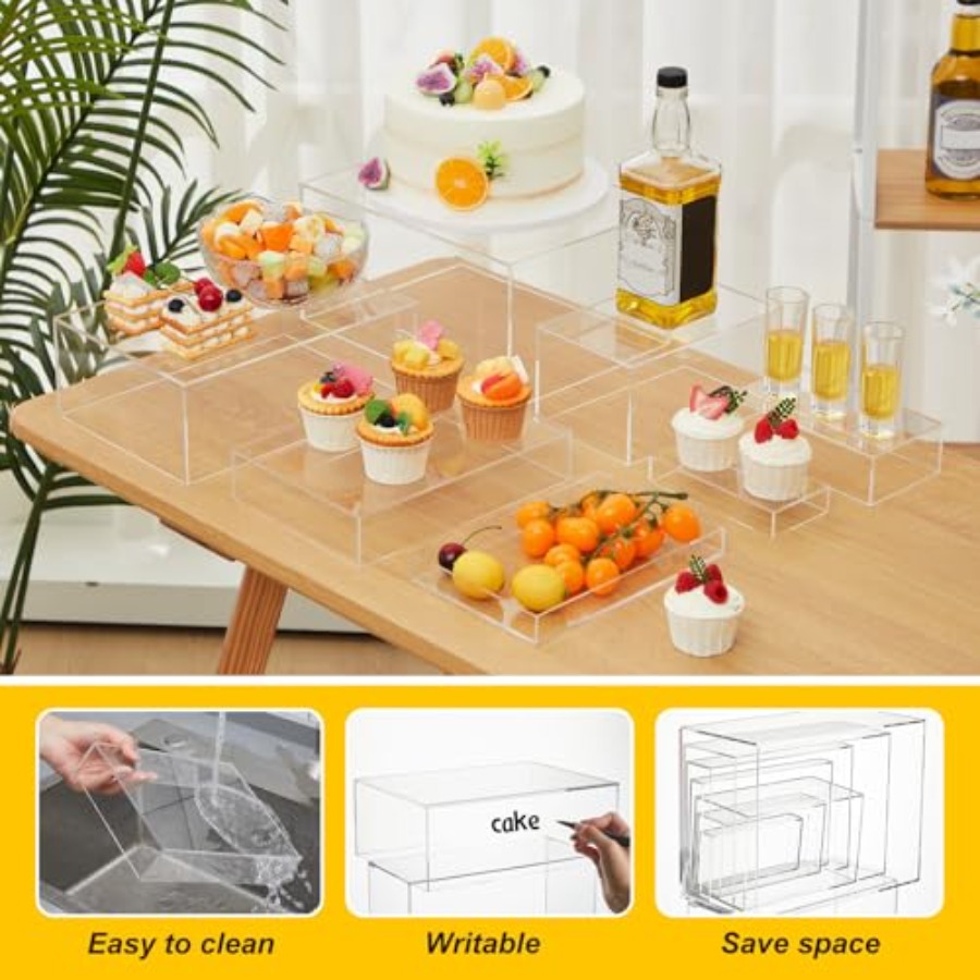ชุดแท่นวางขนมสำหรับจัดเลี้ยง:  - Display Risers Set บทวิจารณ์และราคา