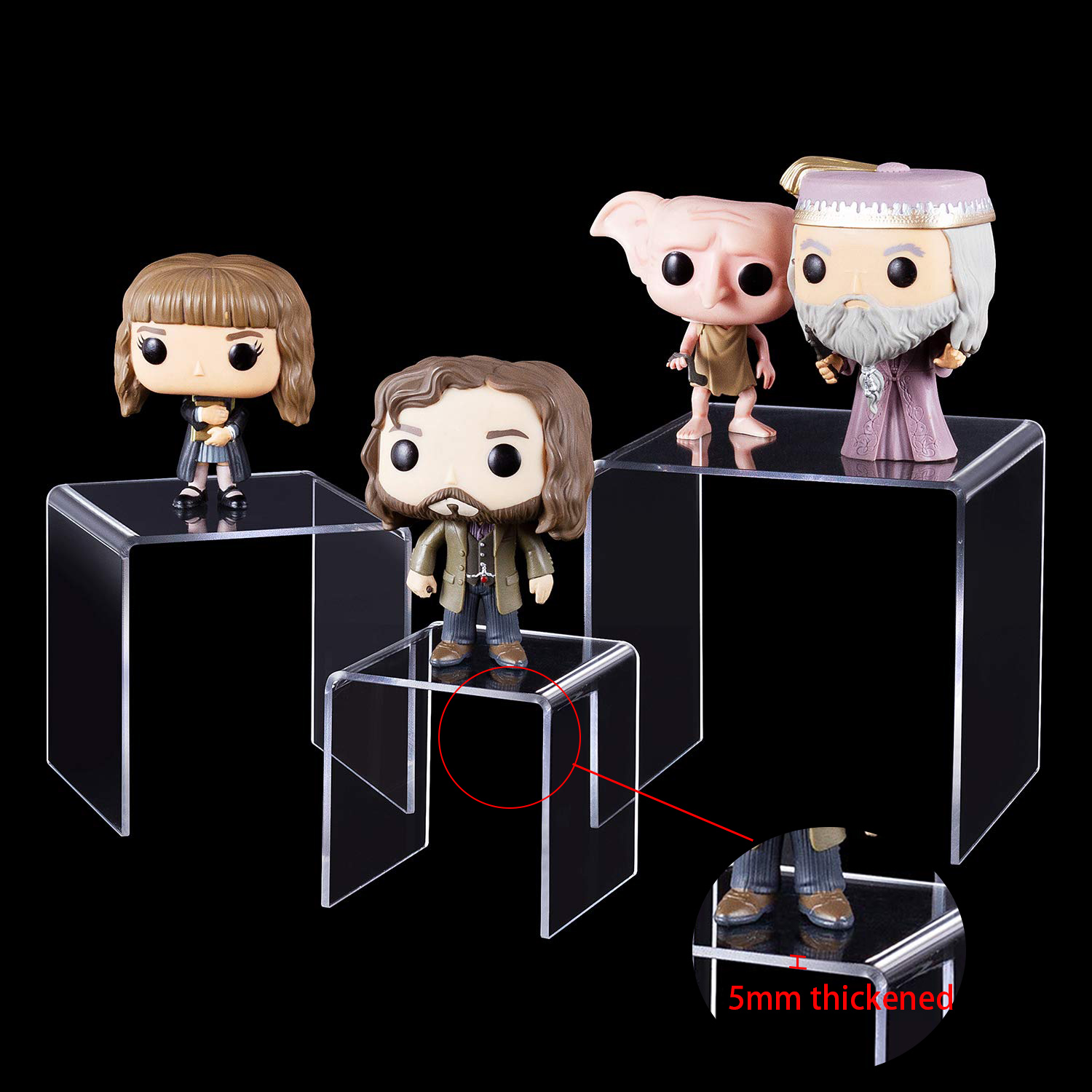 U รูปร่างอะคริลิค Risers ชั้นว - Pop Display Shelf บทวิจารณ์และราคา